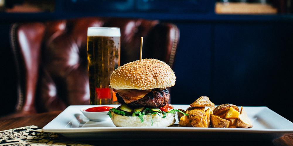 Burger and Beer Photo
